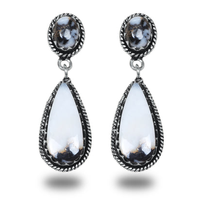 Boucles d'oreilles en turquoise Buffalo – Minimalistes, plaquées argent | Vente en gros et fabrication artisanale