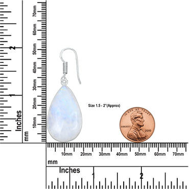 Rainbow Moonstone Earrings - Minimalist, Assorted Shapes, Wholesale, Silver-Overlay