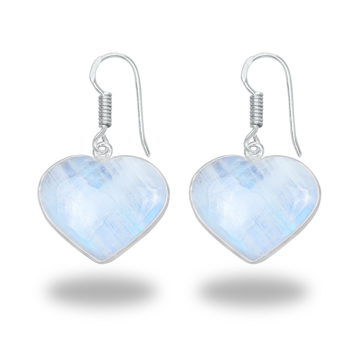 Rainbow Moonstone Earrings - Minimalist, Assorted Shapes, Wholesale, Silver-Overlay