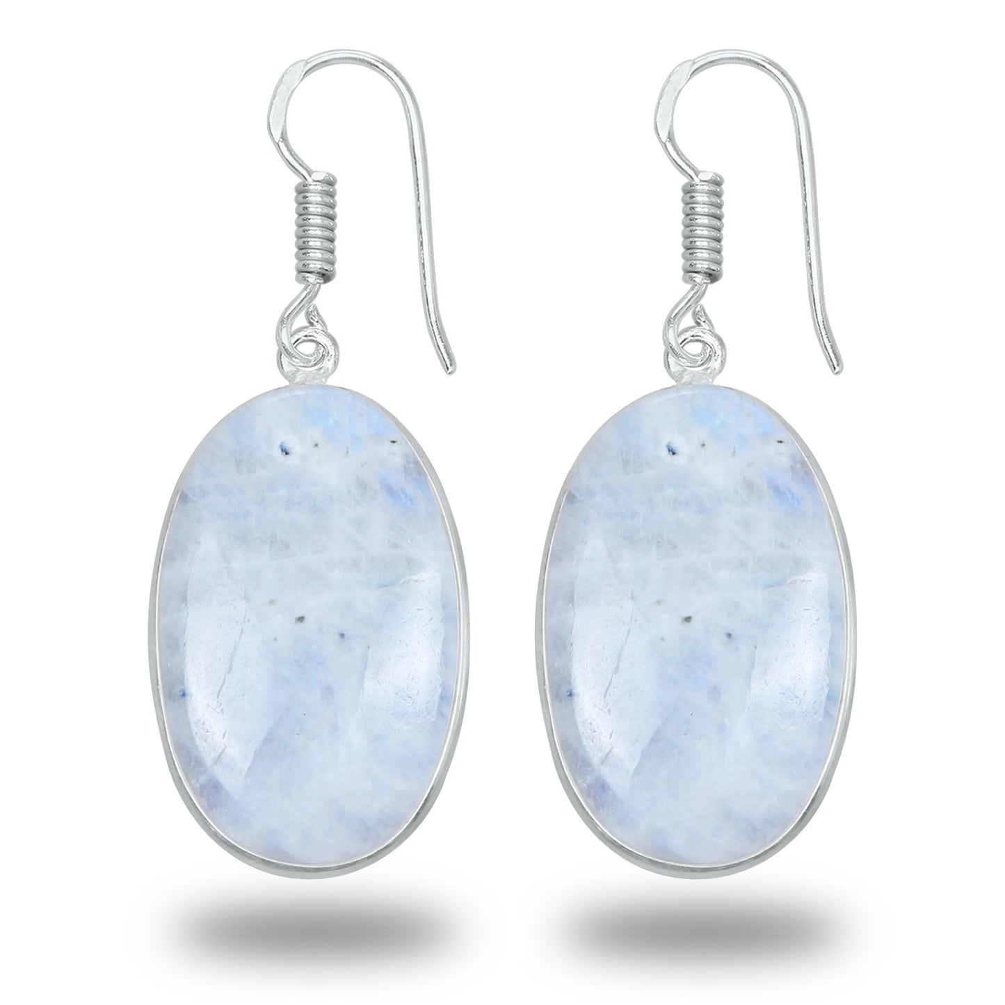 Rainbow Moonstone Earrings - Minimalist, Assorted Shapes, Wholesale, Silver-Overlay