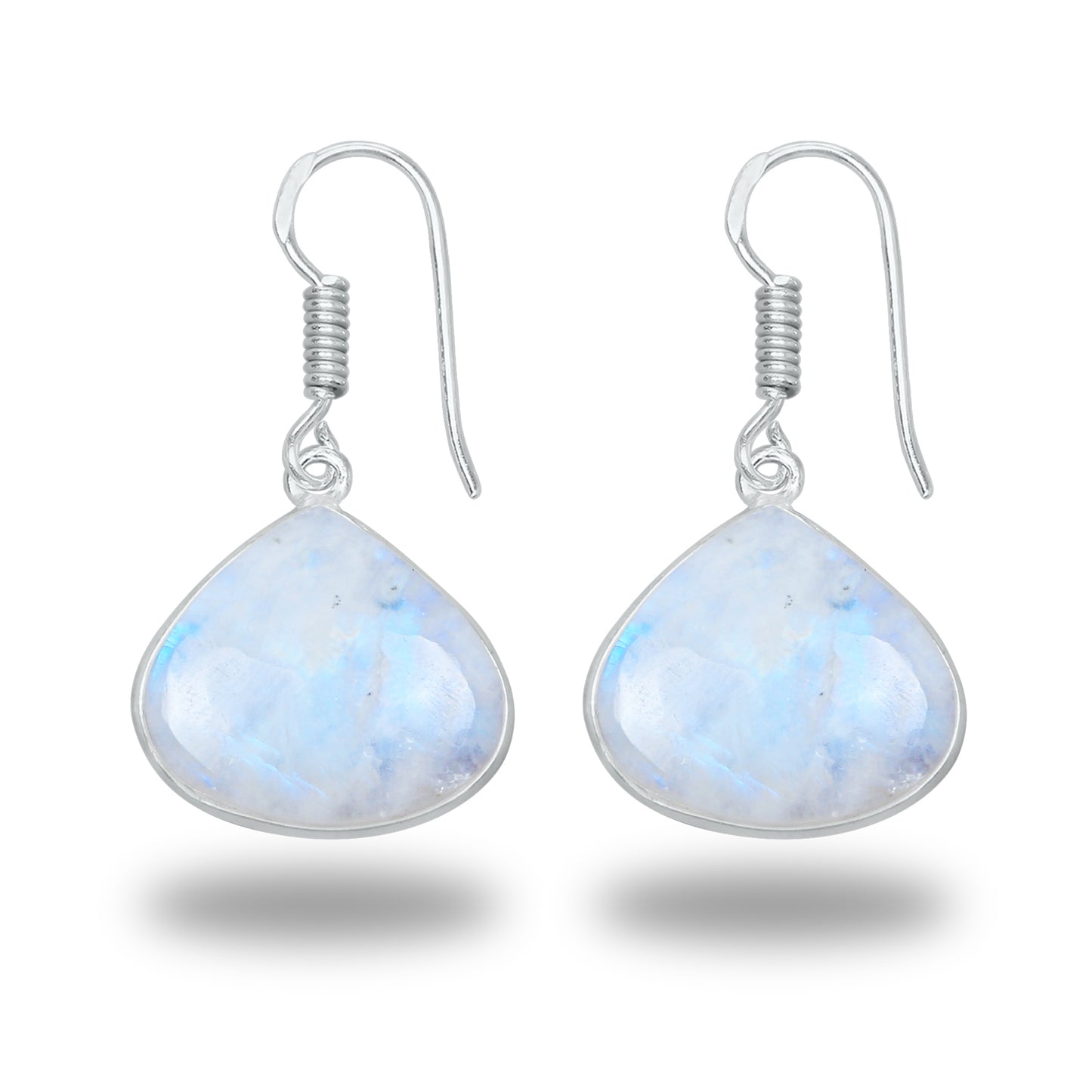 Rainbow Moonstone Earrings - Minimalist, Assorted Shapes, Wholesale, Silver-Overlay