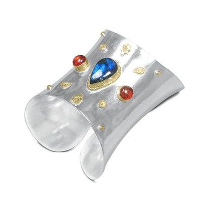 Chunky Statement Cuff Bangles – Silver-Plated, Bold Handmade Design | Wholesale (Made to Order)