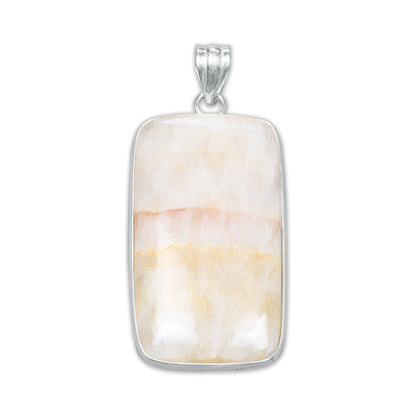 Aragonite Simple work Pendants -  Handmade, Silver-Plated Brass, Wholesale