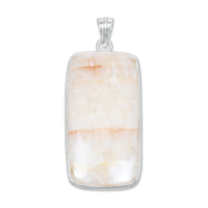 Aragonite Simple work Pendants -  Handmade, Silver-Plated Brass, Wholesale