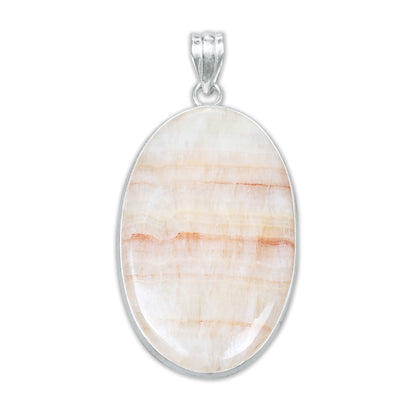Aragonite Simple work Pendants -  Handmade, Silver-Plated Brass, Wholesale