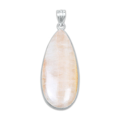Aragonite Simple work Pendants -  Handmade, Silver-Plated Brass, Wholesale
