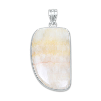 Aragonite Simple work Pendants -  Handmade, Silver-Plated Brass, Wholesale