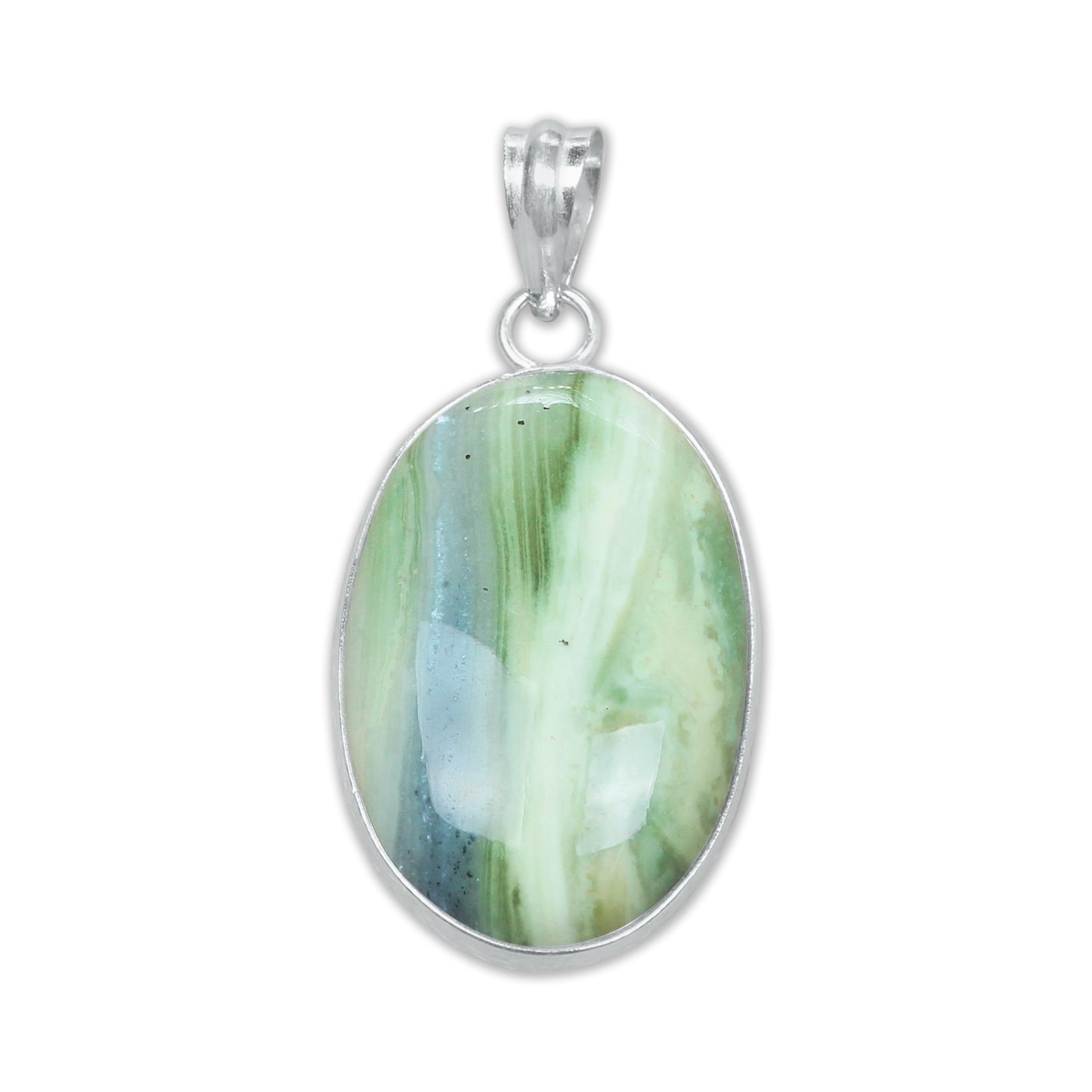 Serpentine Simple work Pendants -  Handmade, Silver-Plated Brass, Wholesale