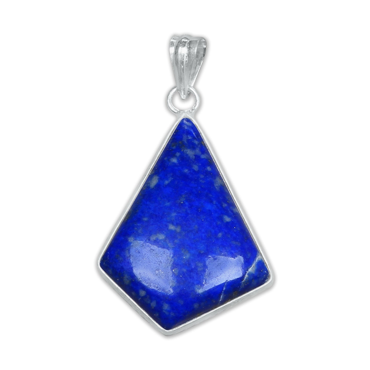 Pendentifs minimalistes en lapis-lazuli - Faits main, plaqués argent, vente en gros