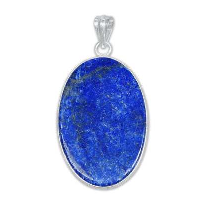 Pendentifs minimalistes en lapis-lazuli - Faits main, plaqués argent, vente en gros