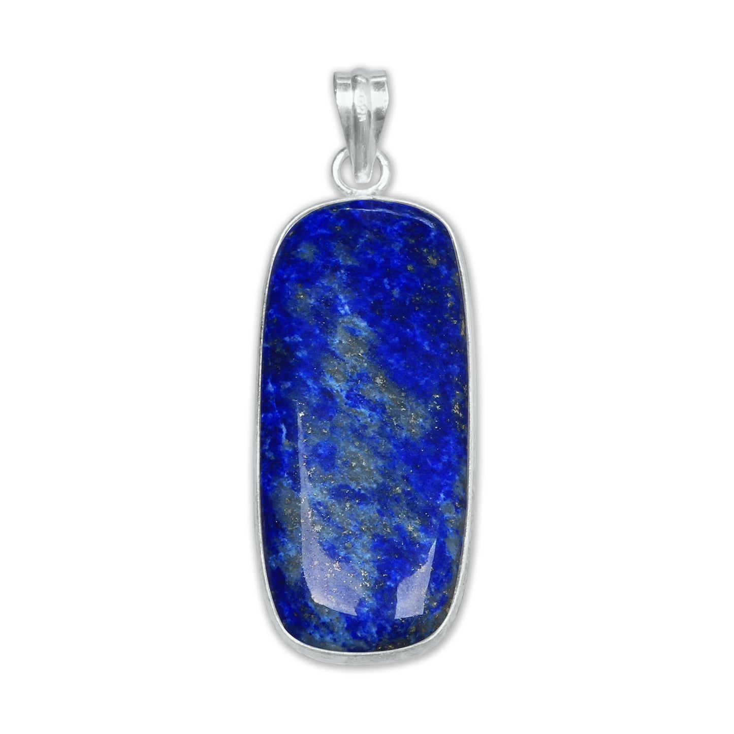 Pendentifs minimalistes en lapis-lazuli - Faits main, plaqués argent, vente en gros