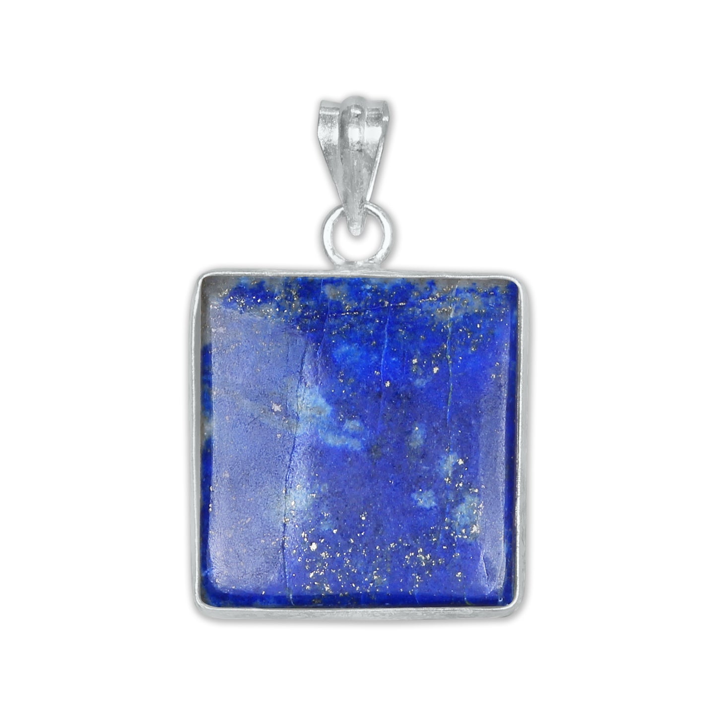 Pendentifs minimalistes en lapis-lazuli - Faits main, plaqués argent, vente en gros