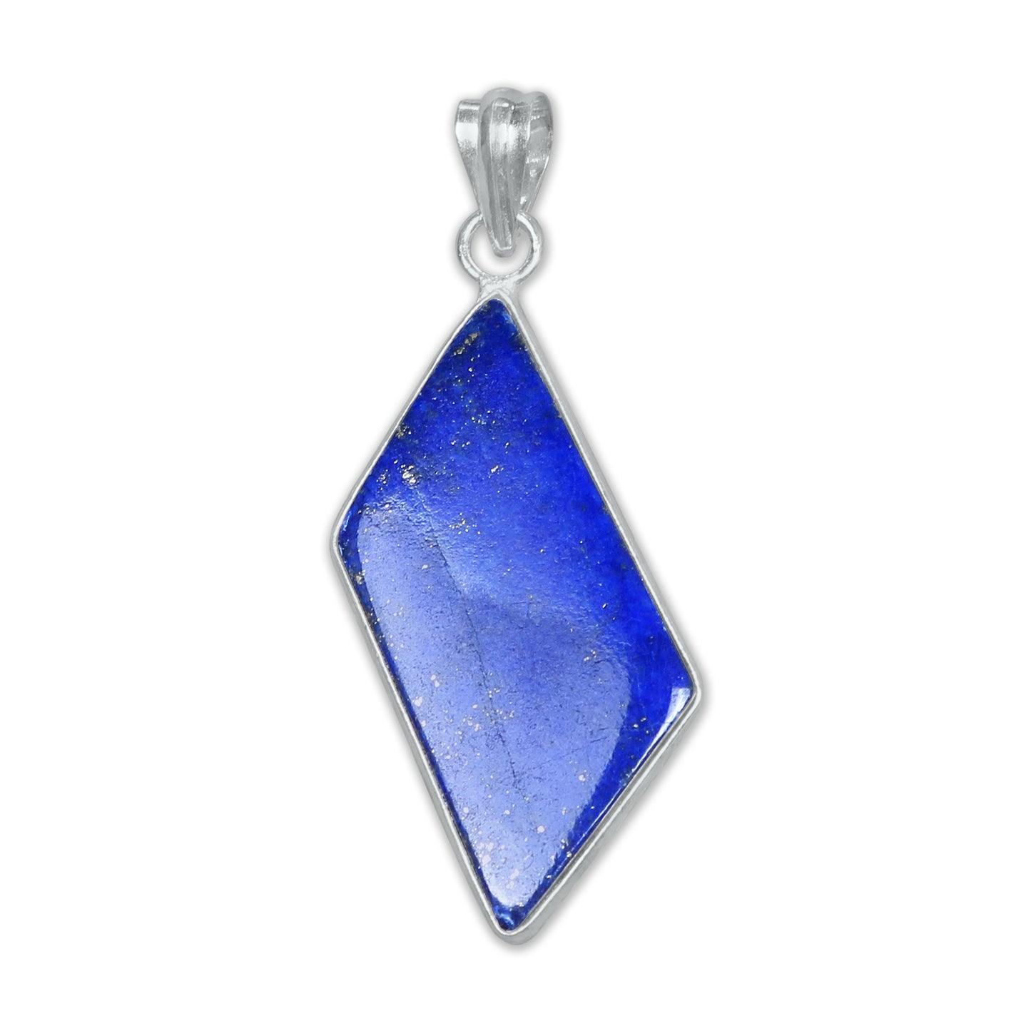 Pendentifs minimalistes en lapis-lazuli - Faits main, plaqués argent, vente en gros
