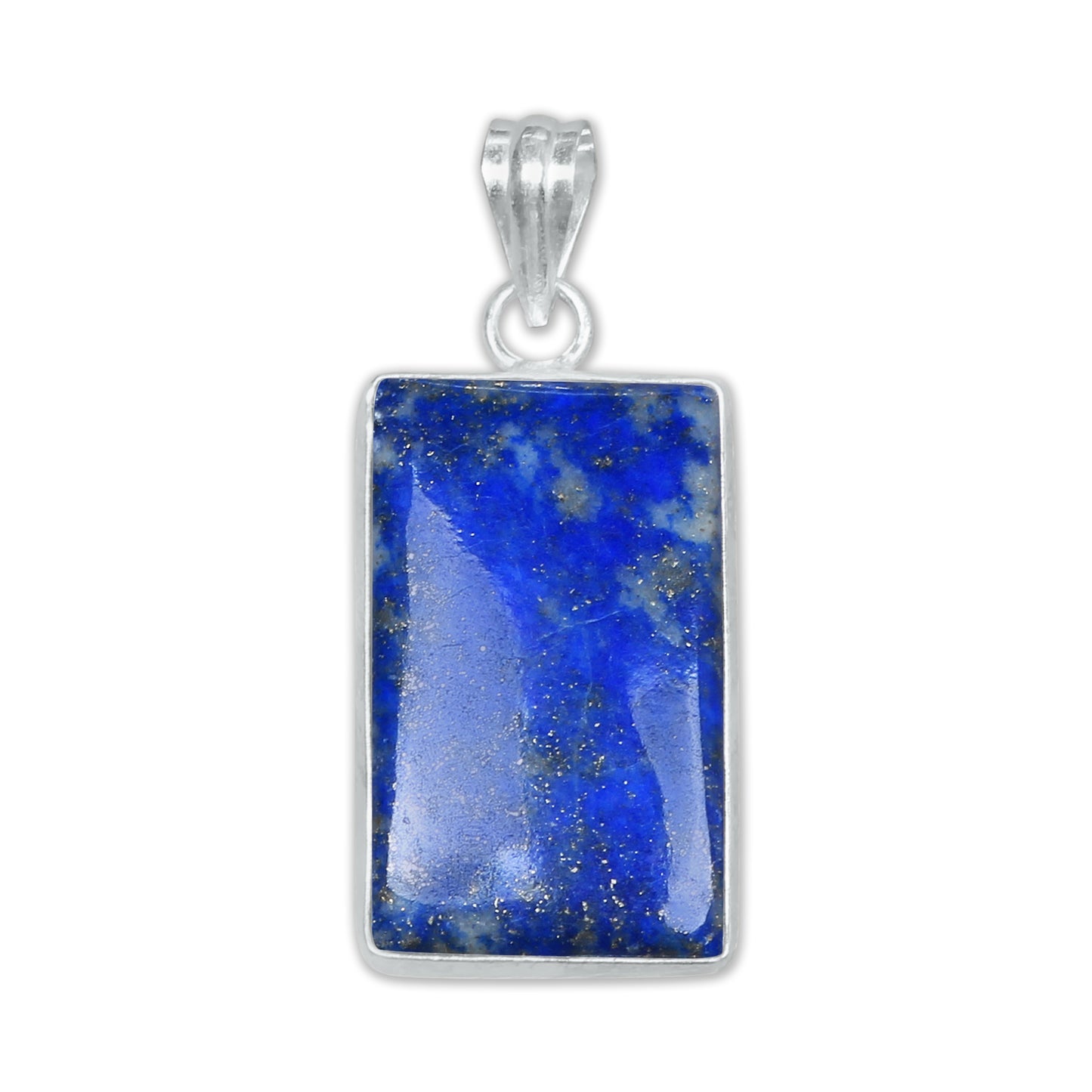 Pendentifs minimalistes en lapis-lazuli - Faits main, plaqués argent, vente en gros