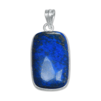Pendentifs minimalistes en lapis-lazuli - Faits main, plaqués argent, vente en gros