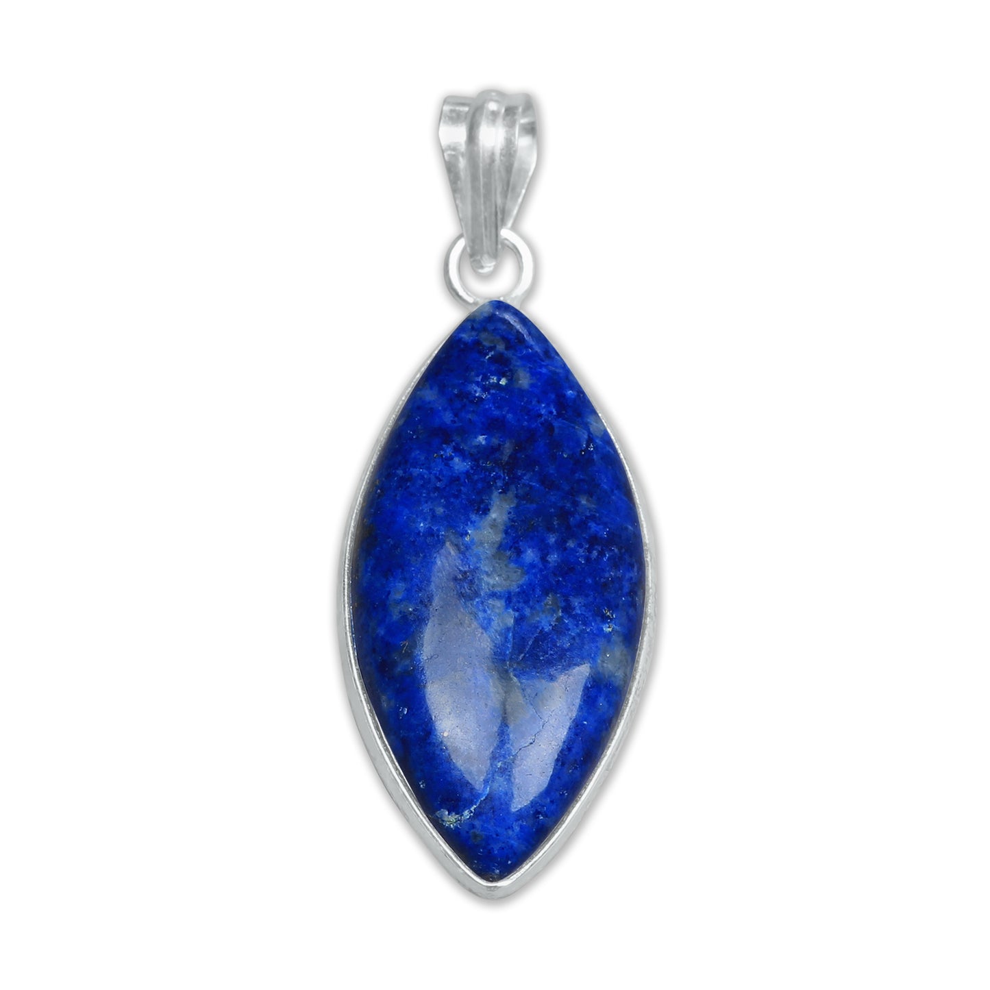 Pendentifs minimalistes en lapis-lazuli - Faits main, plaqués argent, vente en gros