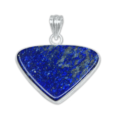 Pendentifs minimalistes en lapis-lazuli - Faits main, plaqués argent, vente en gros