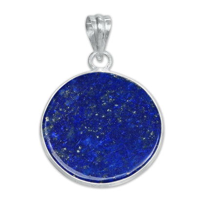Pendentifs minimalistes en lapis-lazuli - Faits main, plaqués argent, vente en gros