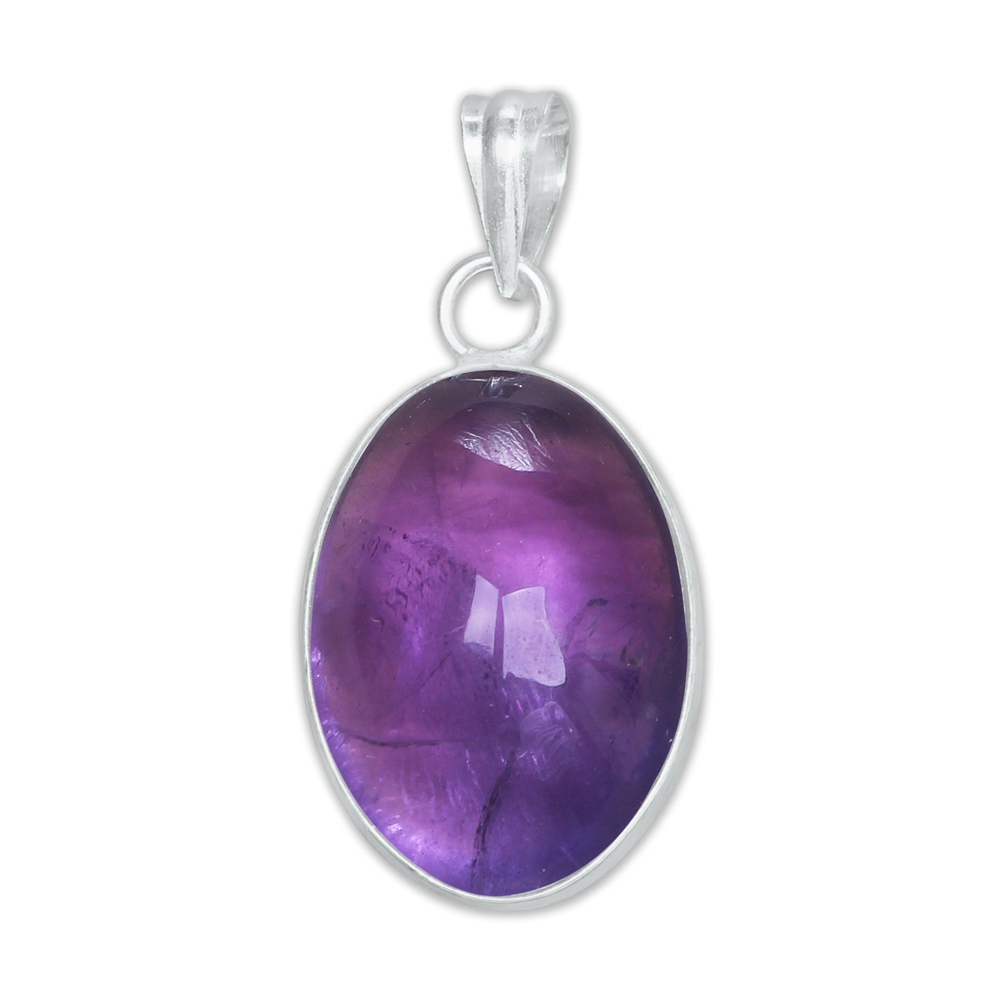 Natürliche Amethyst Anhänger Halskette Lila Amethyst Kristall Handgemachte Lünette Anhänger Halskette Für Frauen