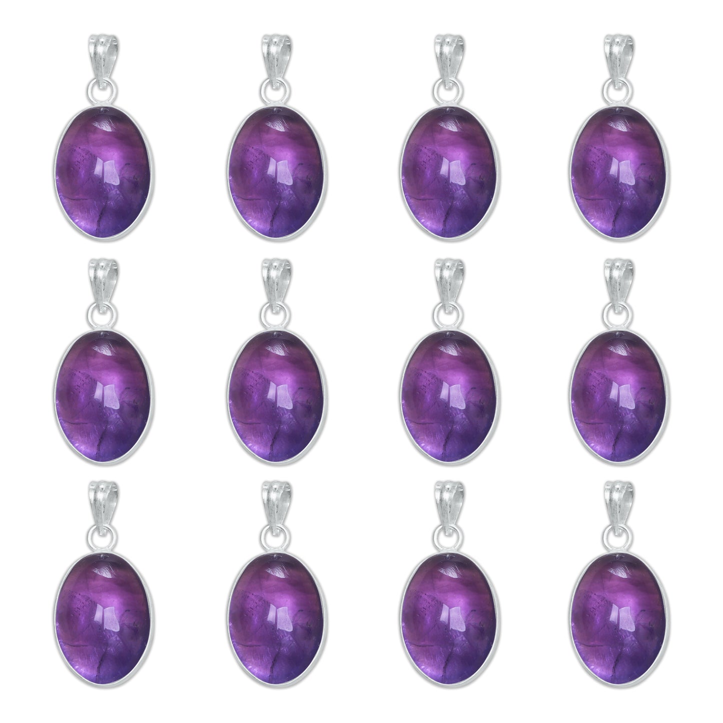 Natürliche Amethyst Anhänger Halskette Lila Amethyst Kristall Handgemachte Lünette Anhänger Halskette Für Frauen