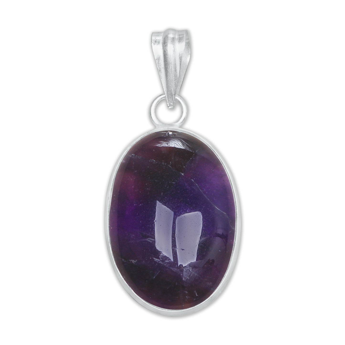 Natürliche Amethyst Anhänger Halskette Lila Amethyst Kristall Handgemachte Lünette Anhänger Halskette Für Frauen