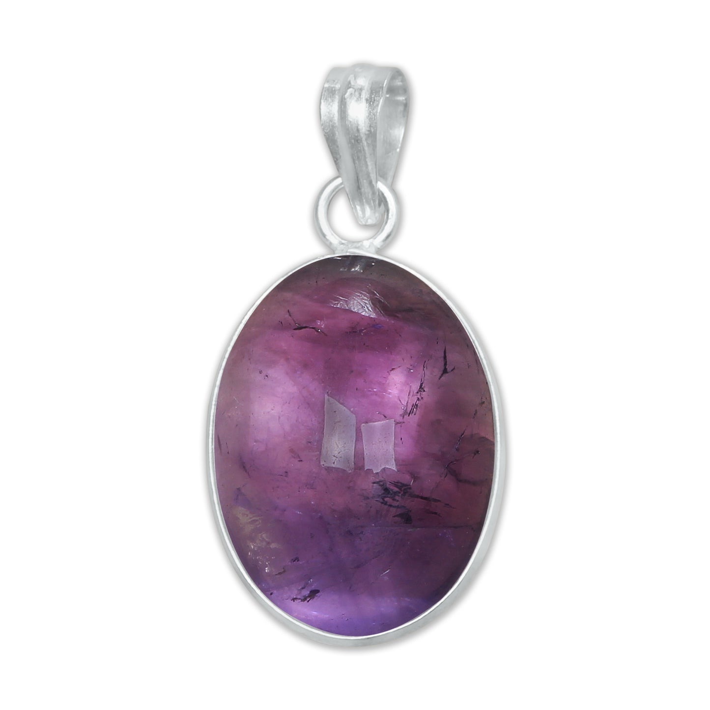 Natürliche Amethyst Anhänger Halskette Lila Amethyst Kristall Handgemachte Lünette Anhänger Halskette Für Frauen