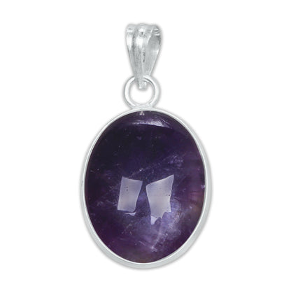 Natürliche Amethyst Anhänger Halskette Lila Amethyst Kristall Handgemachte Lünette Anhänger Halskette Für Frauen