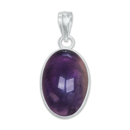 Natürliche Amethyst Anhänger Halskette Lila Amethyst Kristall Handgemachte Lünette Anhänger Halskette Für Frauen