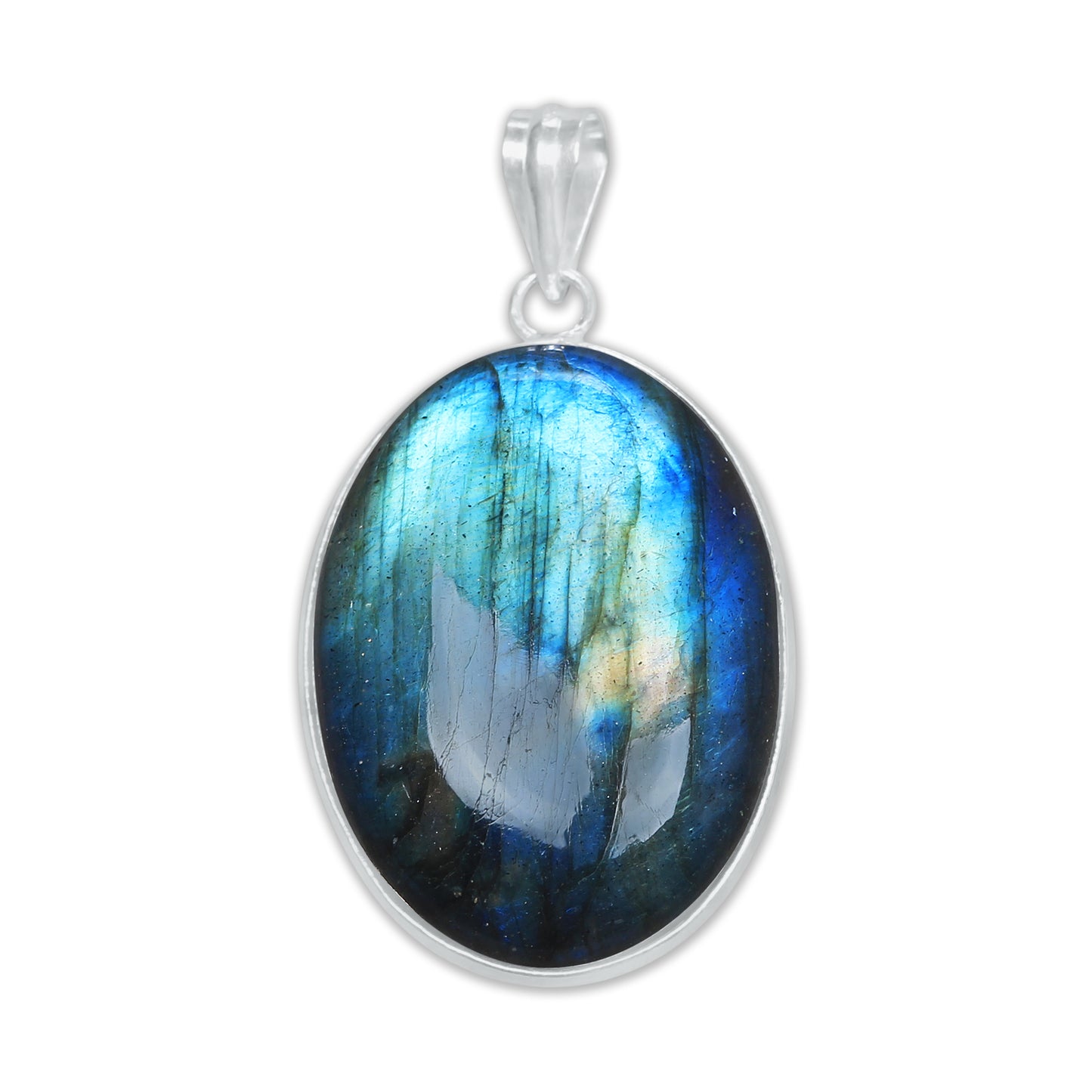 Pendentifs minimalistes en labradorite - Faits à la main, laiton plaqué argent, vente en gros