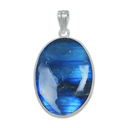 Pendentifs minimalistes en labradorite - Faits à la main, laiton plaqué argent, vente en gros