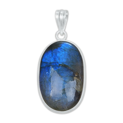 Pendentifs minimalistes en labradorite - Faits à la main, laiton plaqué argent, vente en gros