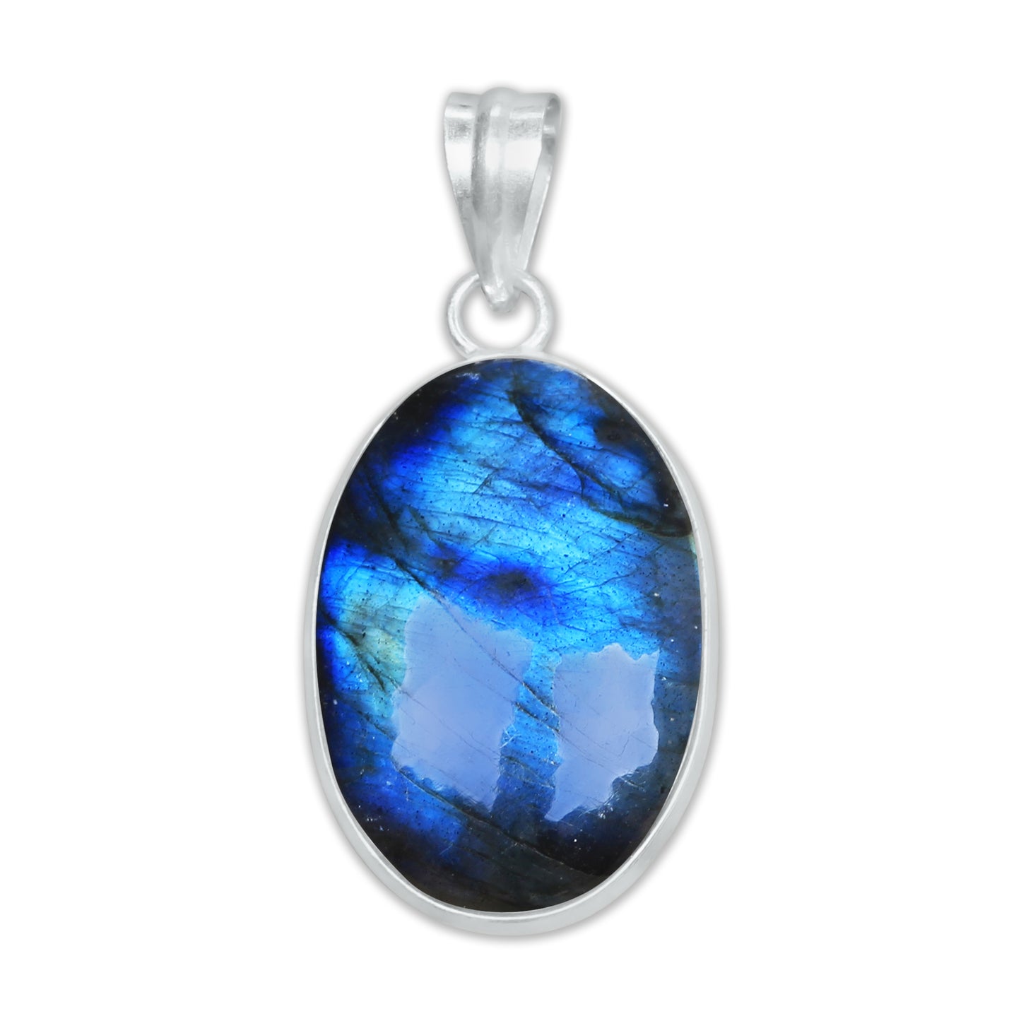 Pendentifs minimalistes en labradorite - Faits à la main, laiton plaqué argent, vente en gros