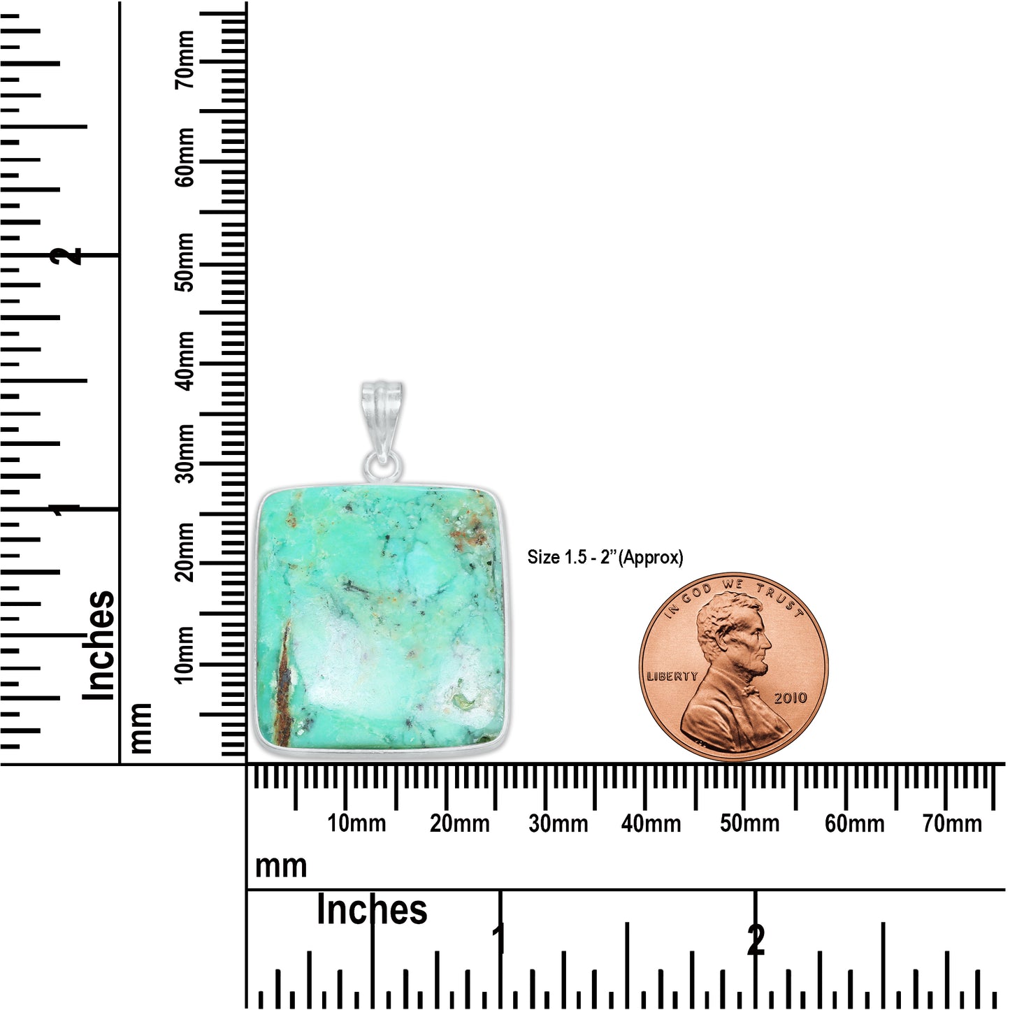 Chrysoprase Chunky Minimalist Pendants -  Handmade, Silver-Plated Brass, Wholesale