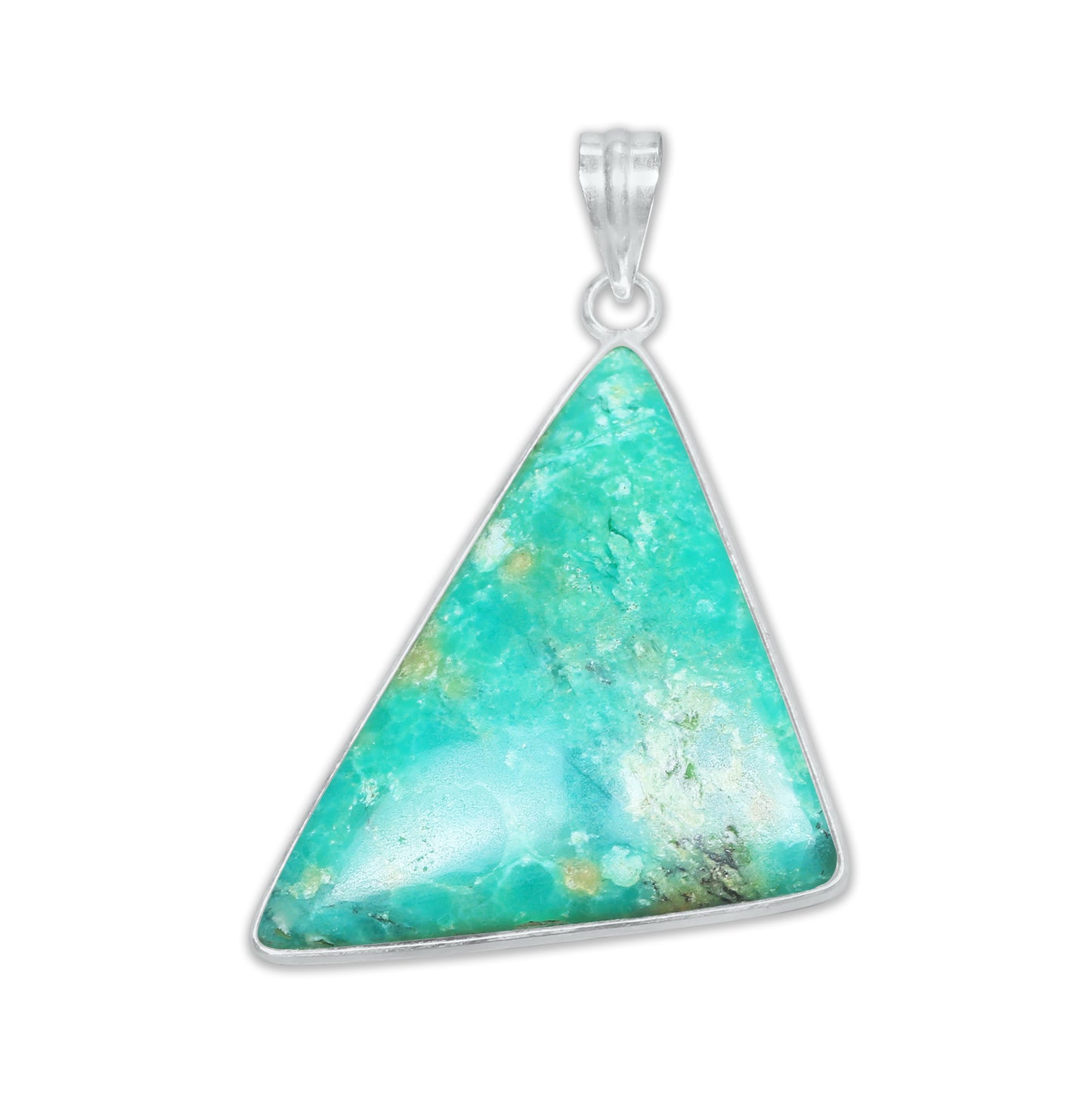 Chrysoprase Chunky Minimalist Pendants -  Handmade, Silver-Plated Brass, Wholesale
