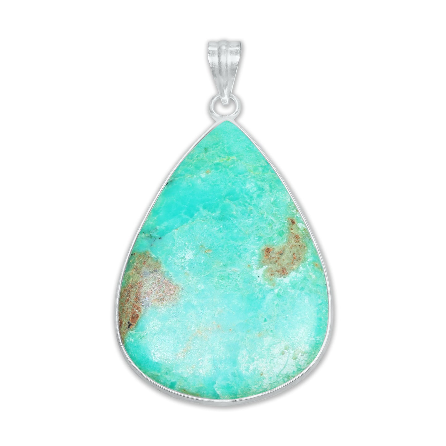 Chrysoprase Chunky Minimalist Pendants -  Handmade, Silver-Plated Brass, Wholesale