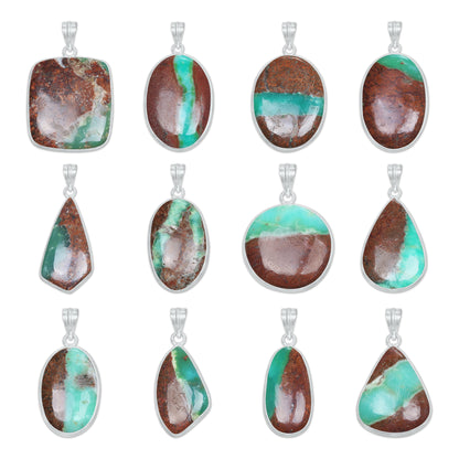 Aquaprase Minimalist Pendants -  Handmade, Silver-Plated Brass, Wholesale