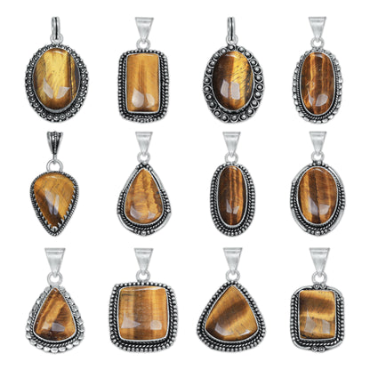 Collier avec pendentifs en cristal multicolores, bijoux en pierres précieuses assorties, pendentifs faits à la main pour femmes