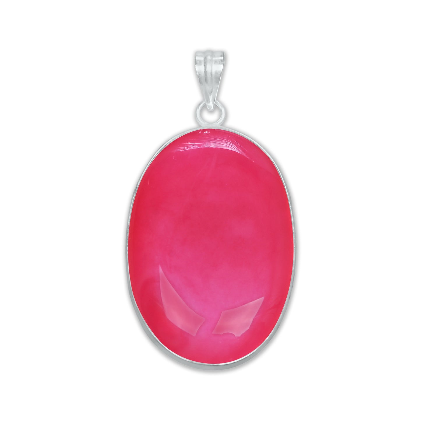 Banded Onyx (dyed) Simple work Pendants -  Handmade, Silver-Plated Brass, Wholesale
