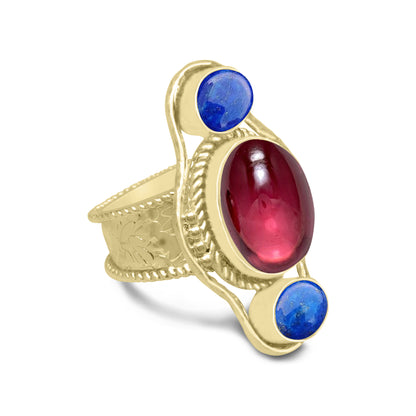 Multi-Stone Boho Cocktail Rings – Assorted Designs, 18K Gold Plated | Wholesale