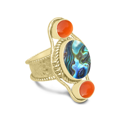 Multi-Stone Boho Cocktail Rings – Assorted Designs, 18K Gold Plated | Wholesale