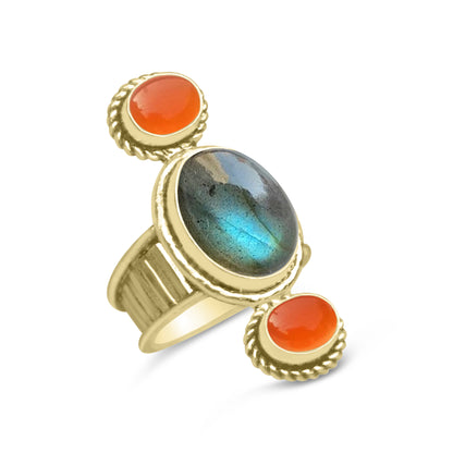 Multi-Stone Boho Cocktail Rings – Assorted Designs, 18K Gold Plated | Wholesale