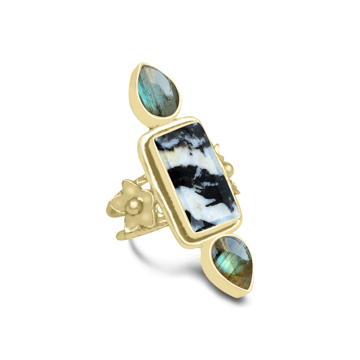 Multi-Stone Boho Cocktail Rings – Assorted Designs, 18K Gold Plated | Wholesale