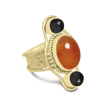Multi-Stone Boho Cocktail Rings – Assorted Designs, 18K Gold Plated | Wholesale