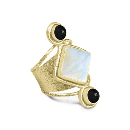 Multi-Stone Boho Cocktail Rings – Assorted Designs, 18K Gold Plated | Wholesale