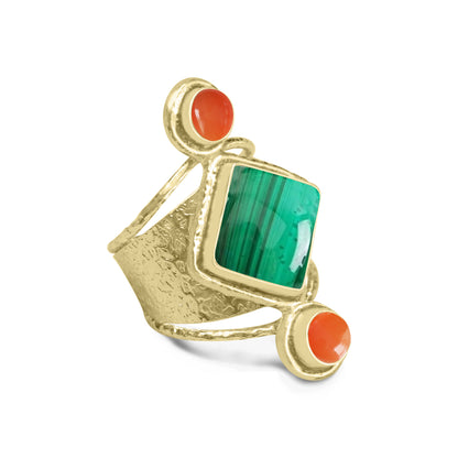 Multi-Stone Boho Cocktail Rings – Assorted Designs, 18K Gold Plated | Wholesale