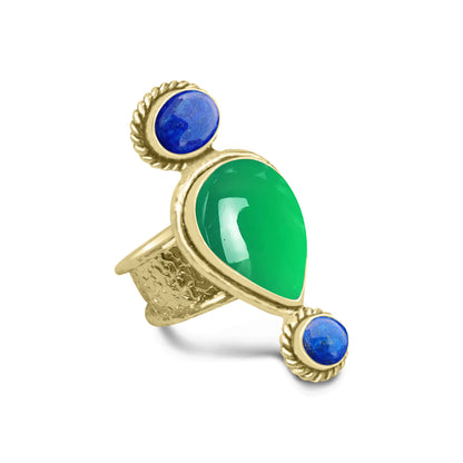 Multi-Stone Boho Cocktail Rings – Assorted Designs, 18K Gold Plated | Wholesale