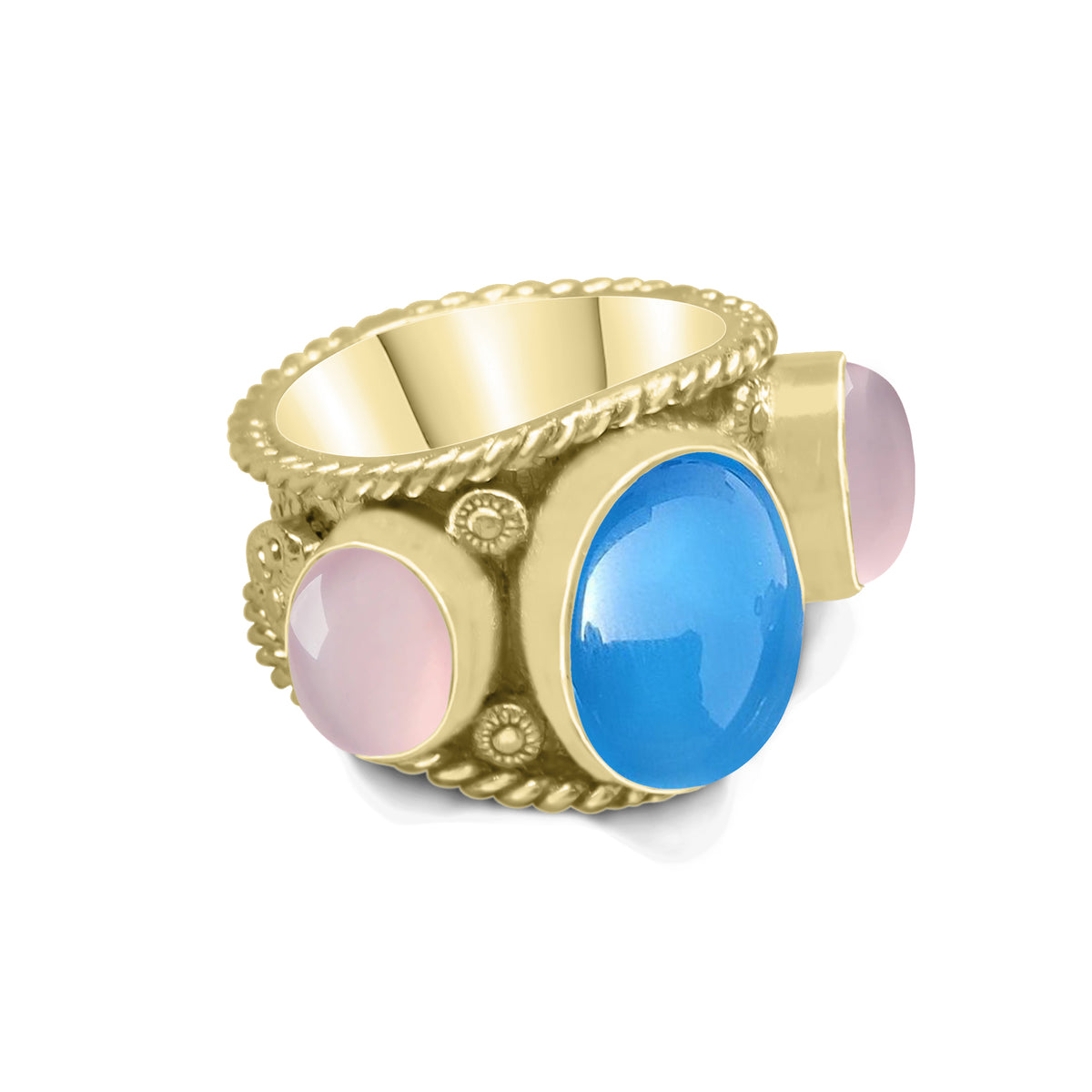 Multi-Stone Boho Cocktail Rings – Assorted Designs, 18K Gold Plated | Wholesale