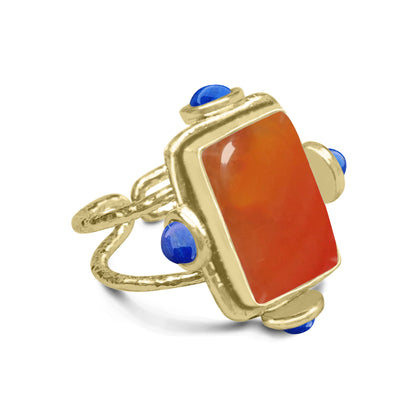 Multi-Stone Boho Cocktail Rings – Assorted Designs, 18K Gold Plated | Wholesale