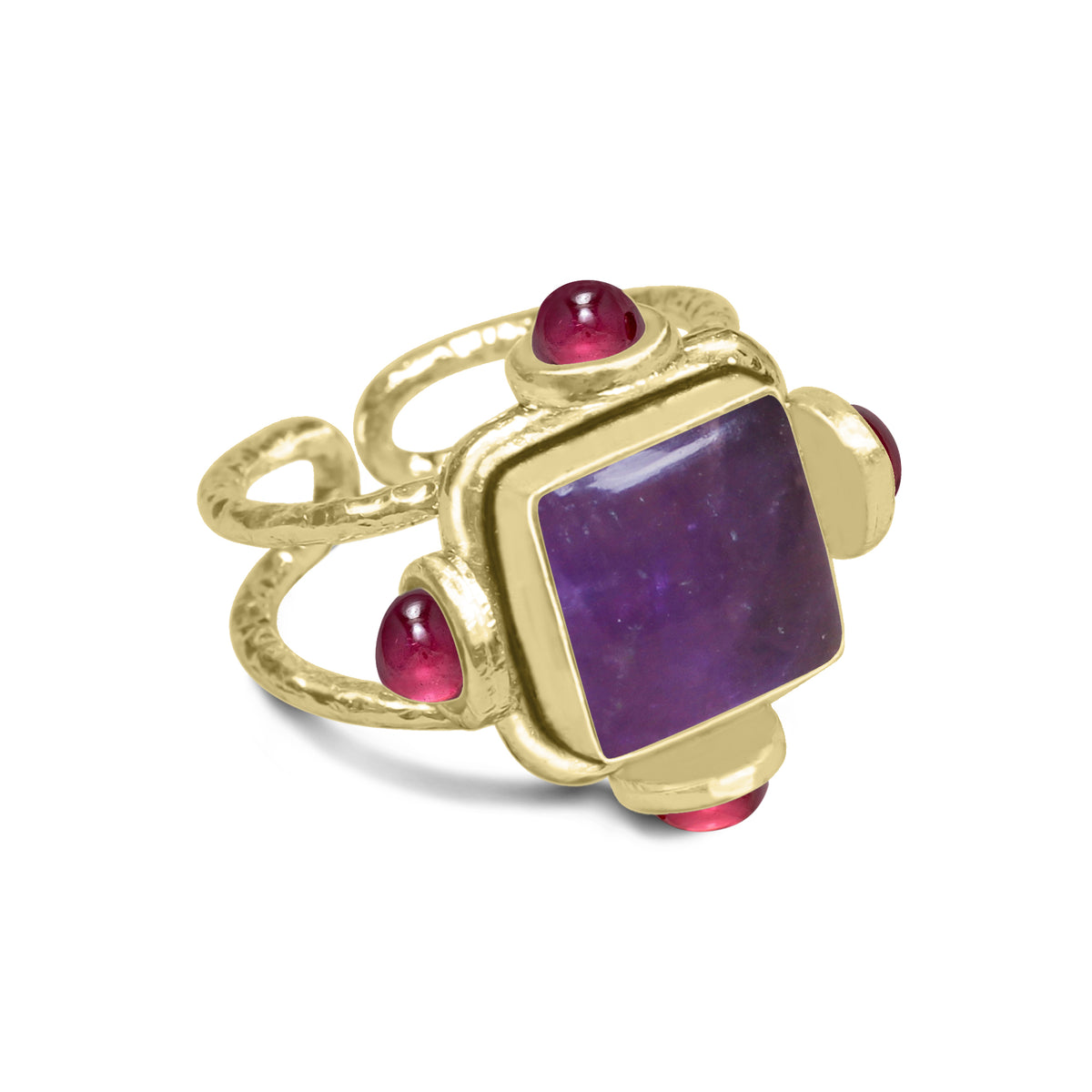 Multi-Stone Boho Cocktail Rings – Assorted Designs, 18K Gold Plated | Wholesale