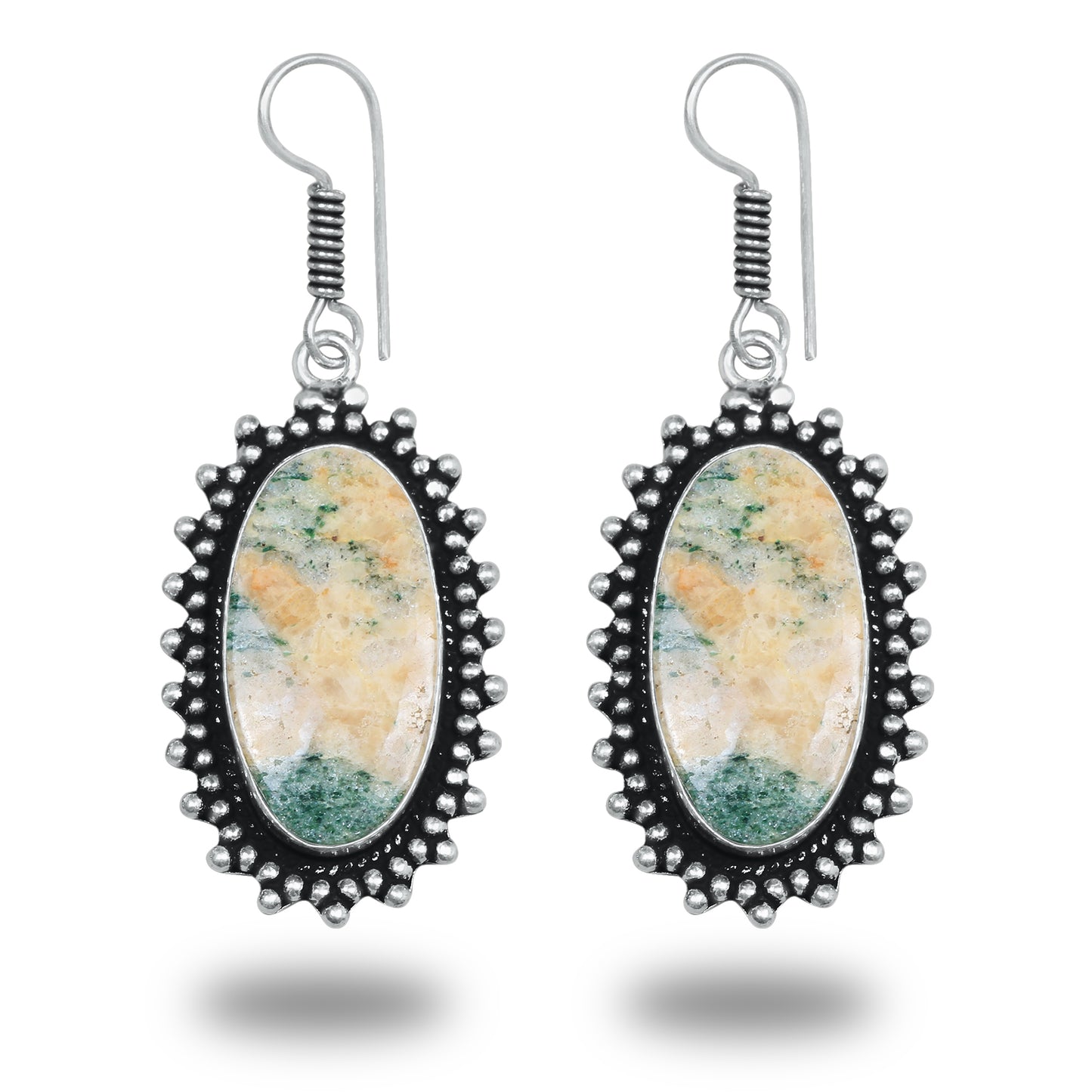 Boucles d'oreilles bohèmes en cristal pour femme - Plaqué argent, design, chic, assorties et en gros